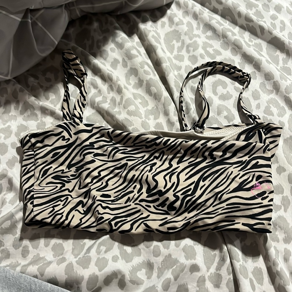 stripped swim top